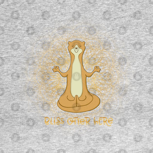 Bliss Otter Here - Zen Otter Meditating by Jitterfly